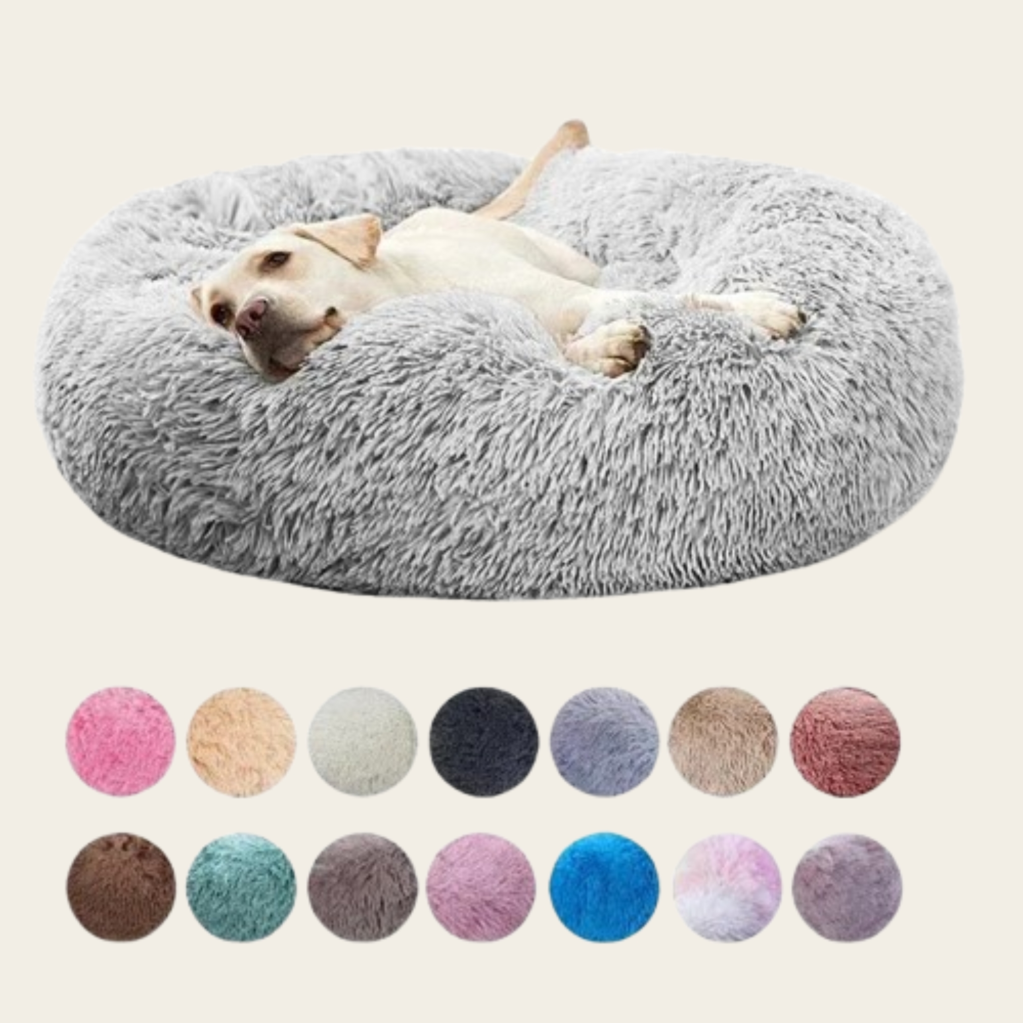Warm and Snuggly Plush Donut Cat Bed for Cats