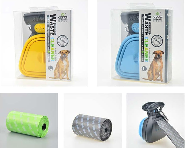 Foldable Pooper Scooper with Decomposable Bags