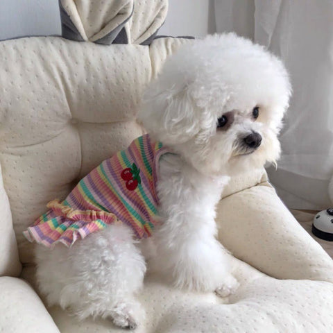 Dog Thin Striped T-Shirt Pet Sling Clothes