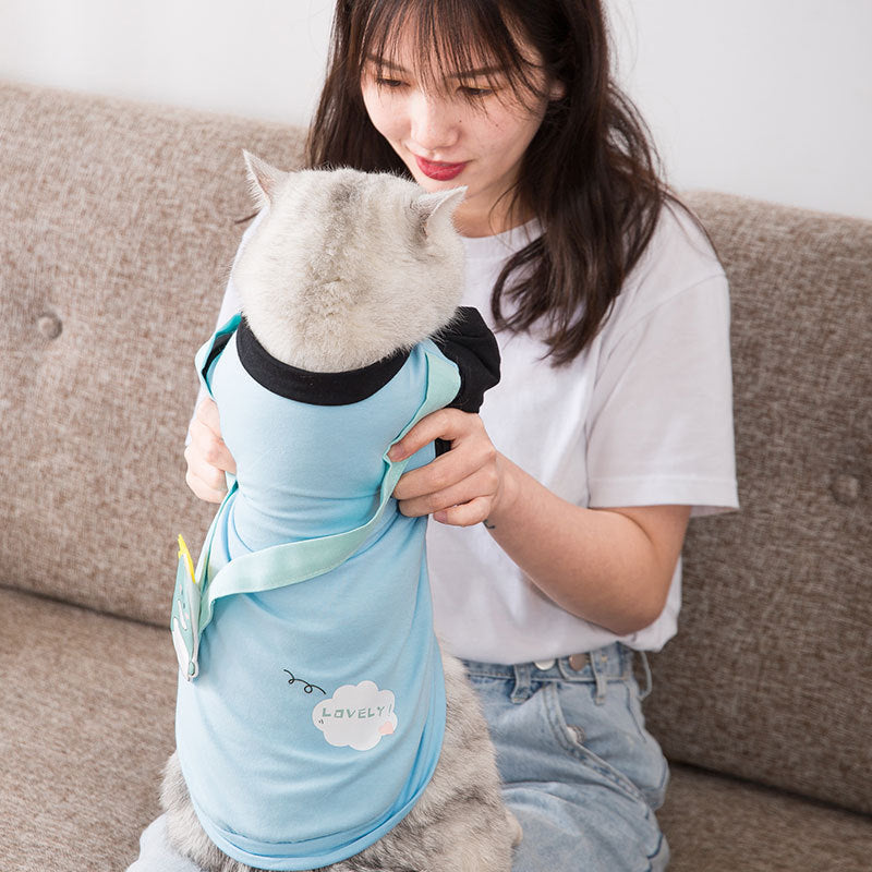 Spring Pet T-Shirt with Mini Backpack