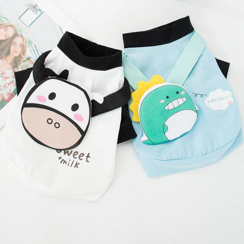 Spring Pet T-Shirt with Mini Backpack