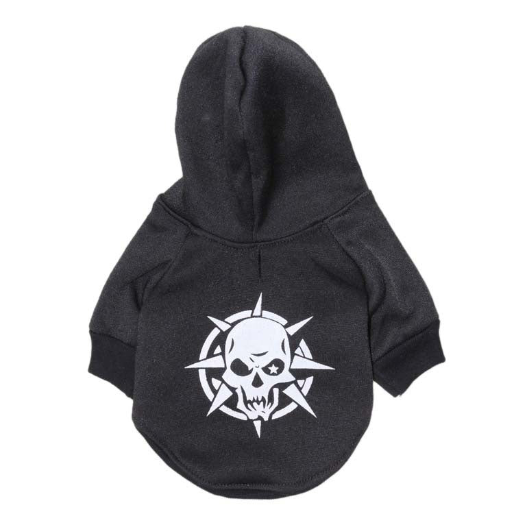 Fleece Fleece Hooded Scary Skull Pet T-Shirt