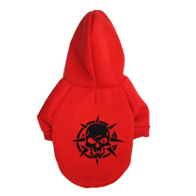 Fleece Fleece Hooded Scary Skull Pet T-Shirt