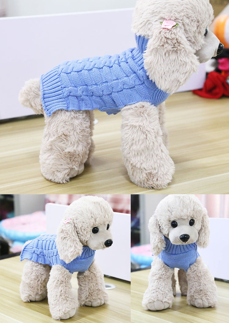 Cashmere Rope-Knit Pet Sweater