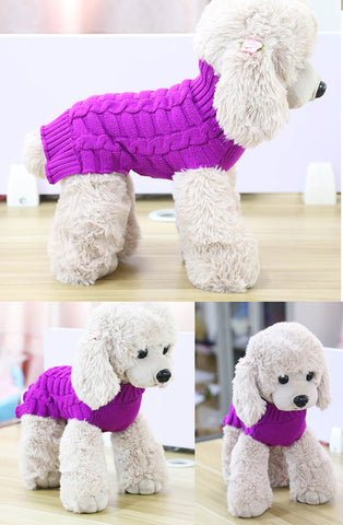 Cashmere Rope-Knit Pet Sweater