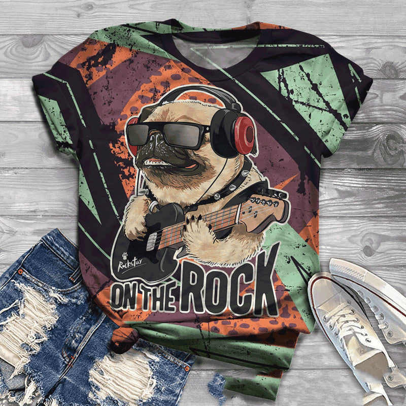 Cute 3D Printed T-Shirt for Female Dogs