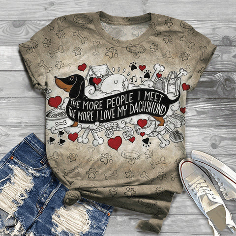 Cute 3D Printed T-Shirt for Female Dogs