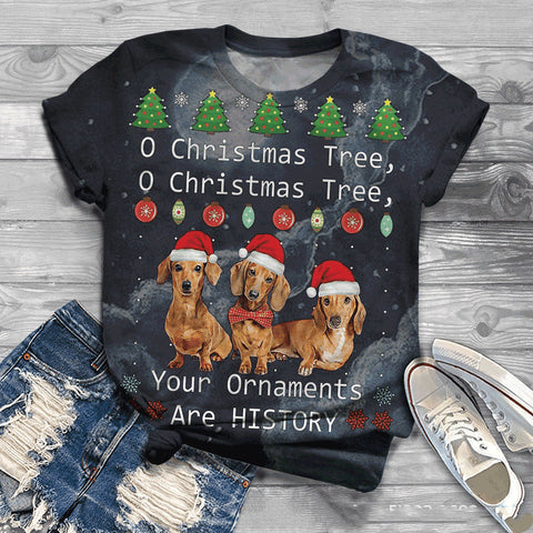 Cute 3D Printed T-Shirt for Female Dogs