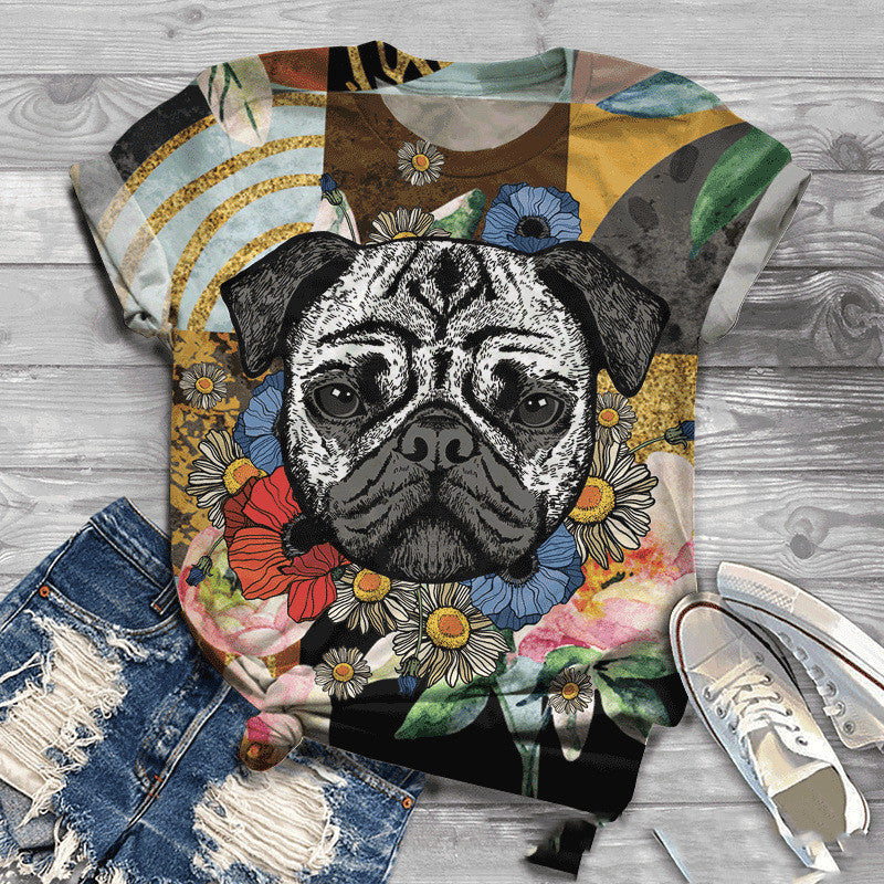 Cute 3D Printed T-Shirt for Female Dogs