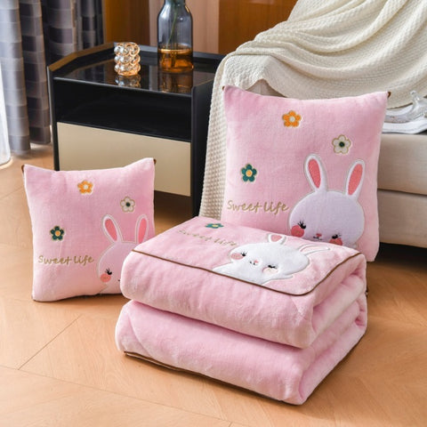 Milk Fiber Pillow Blanket