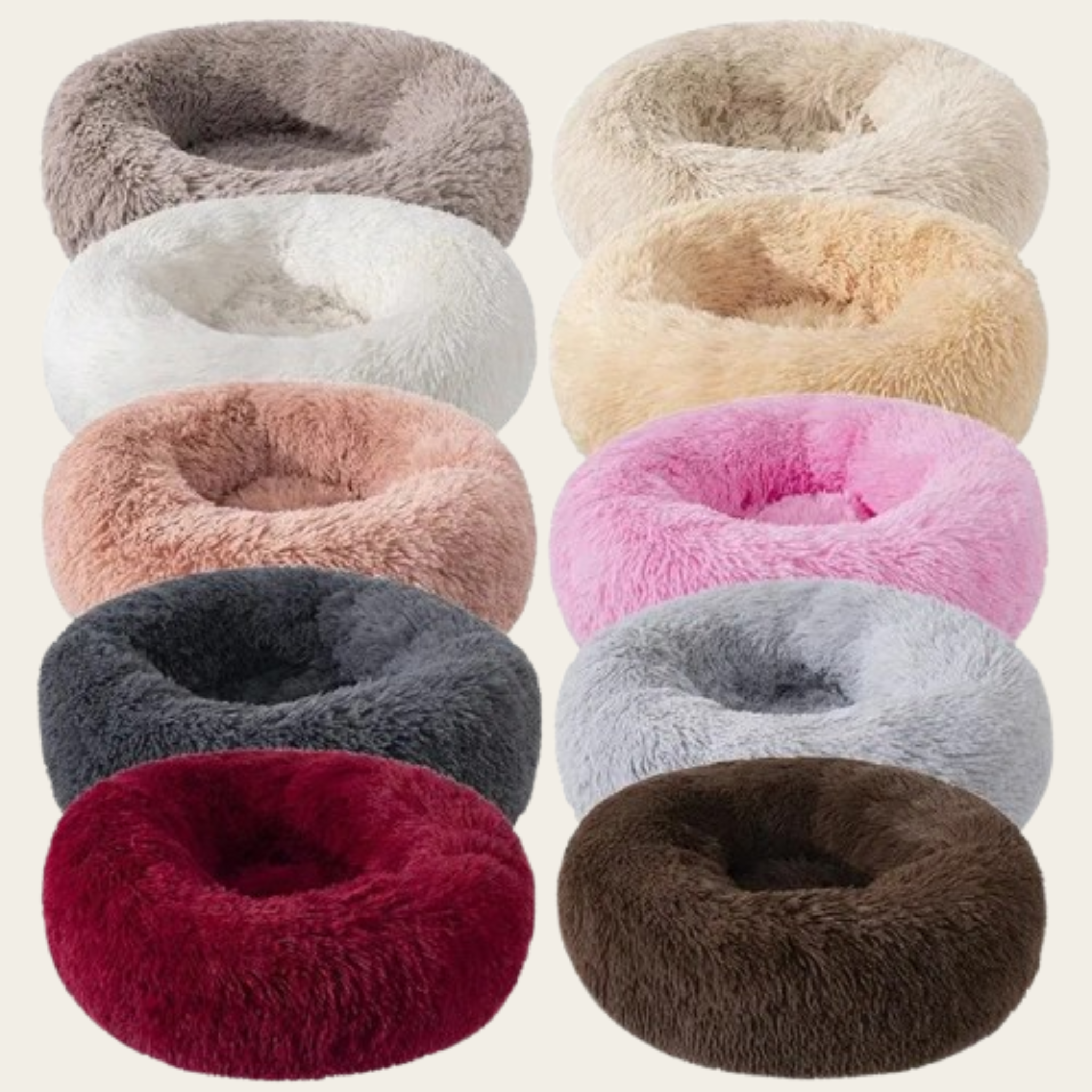 Warm and Snuggly Plush Donut Cat Bed for Cats