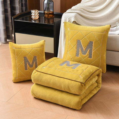 Milk Fiber Pillow Blanket