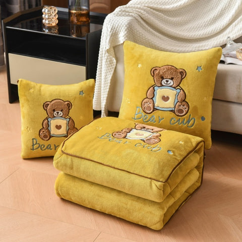 Milk Fiber Pillow Blanket