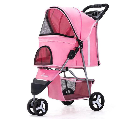 Lightweight 3-Wheeled Pet Stroller