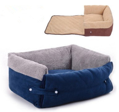 Flip Pet Nest Bed with Blanket