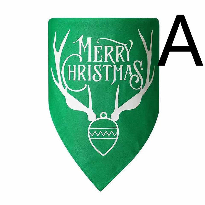 Christmas Dog Triangle Bandana Double-layer Dog Bandana