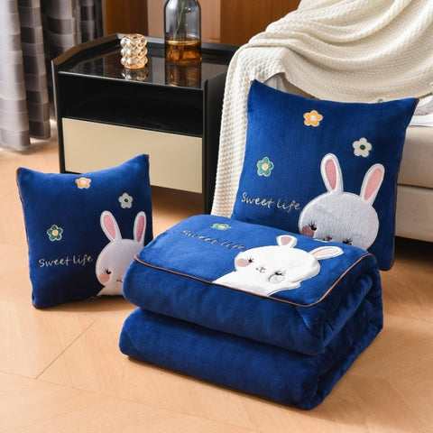 Milk Fiber Pillow Blanket