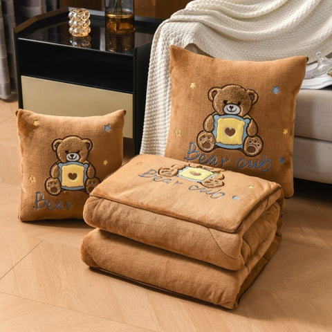 Milk Fiber Pillow Blanket