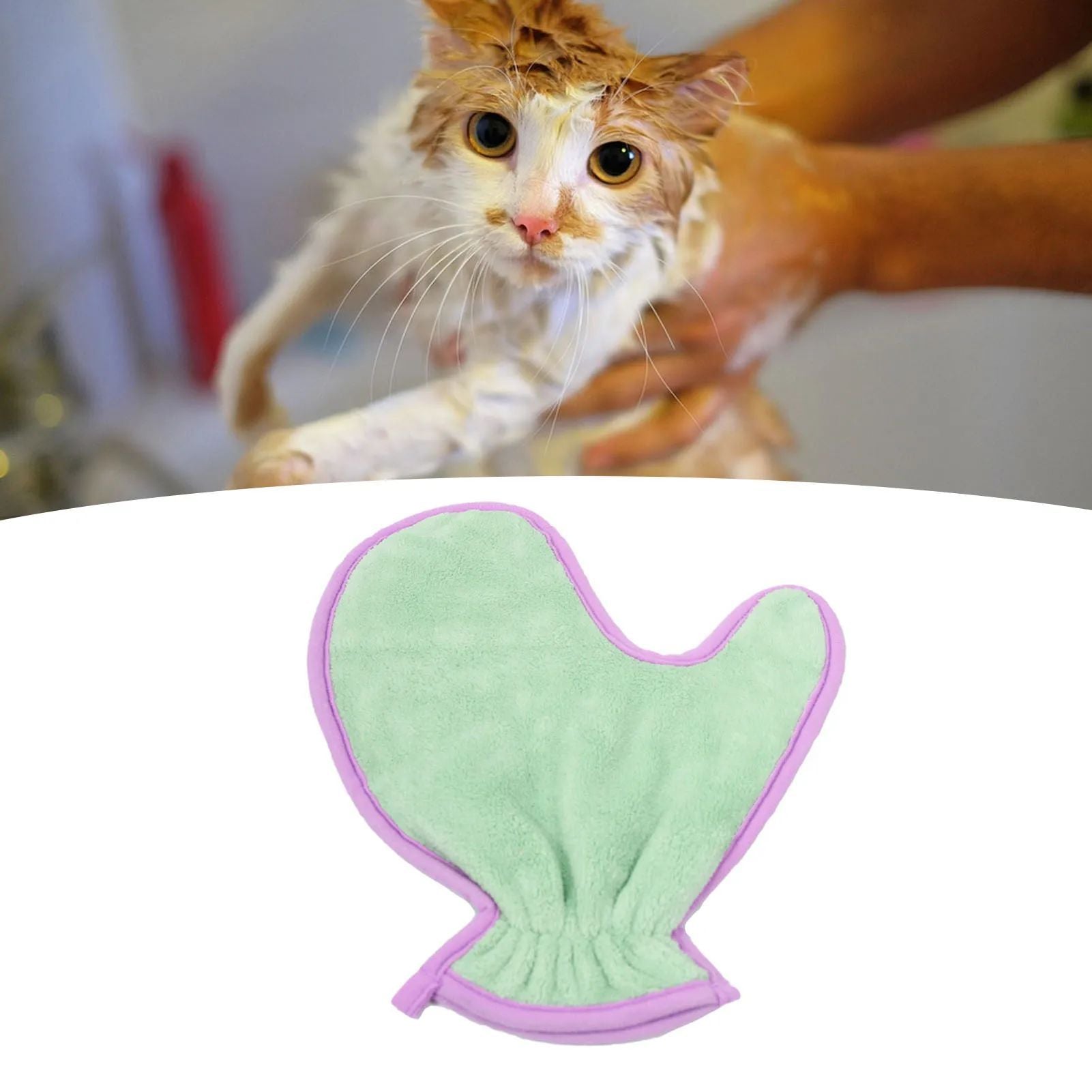 Double-Sided Pet Bath Towel Gloves