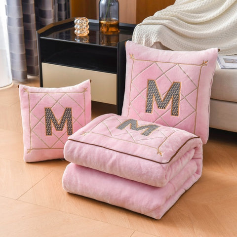 Milk Fiber Pillow Blanket