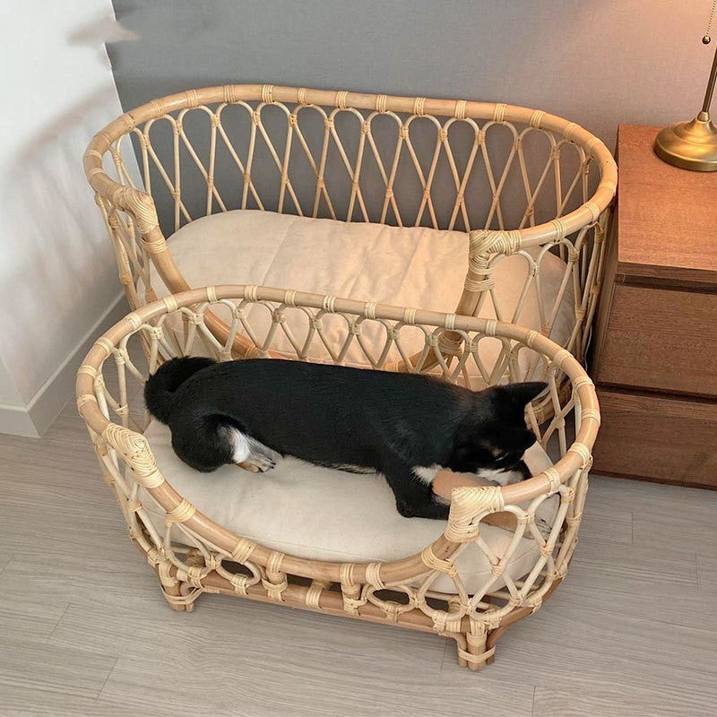 Rattan Woven Pet Bed Sofa