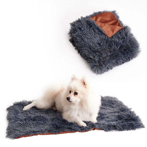 Grey Plush Pet Cushion