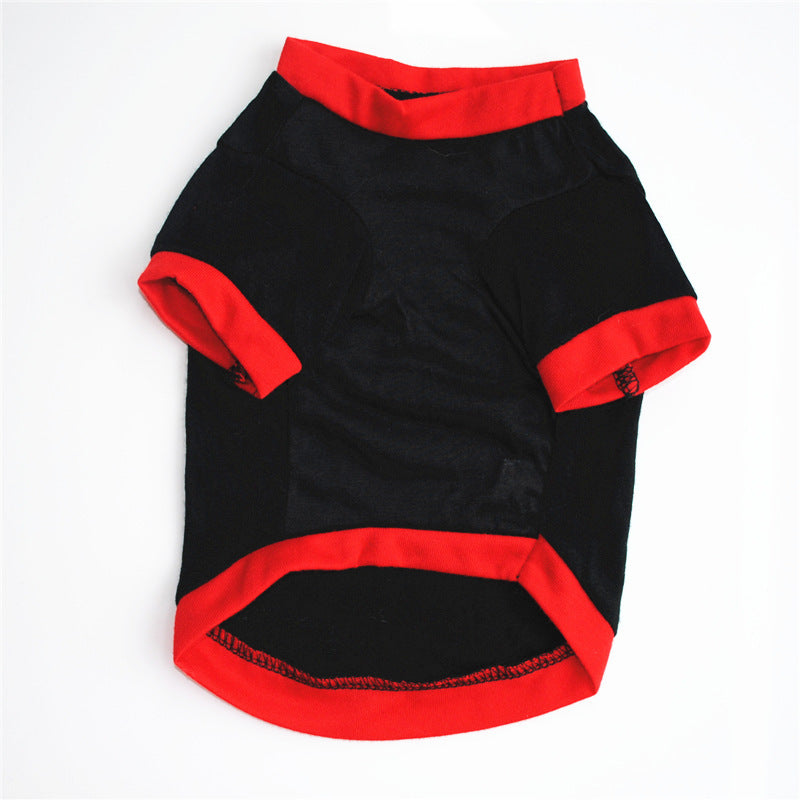 Pet Dog Cotton Printed Breathable Black T-shirt
