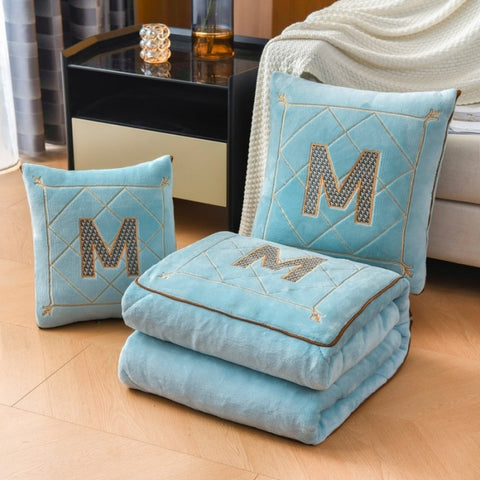 Milk Fiber Pillow Blanket