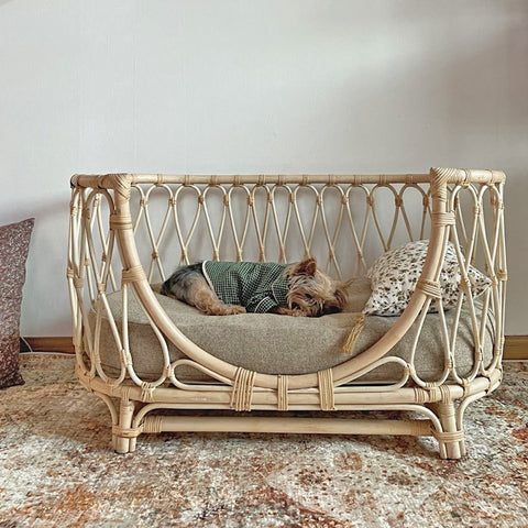 Rattan Woven Pet Bed Sofa