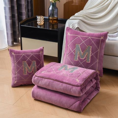Milk Fiber Pillow Blanket