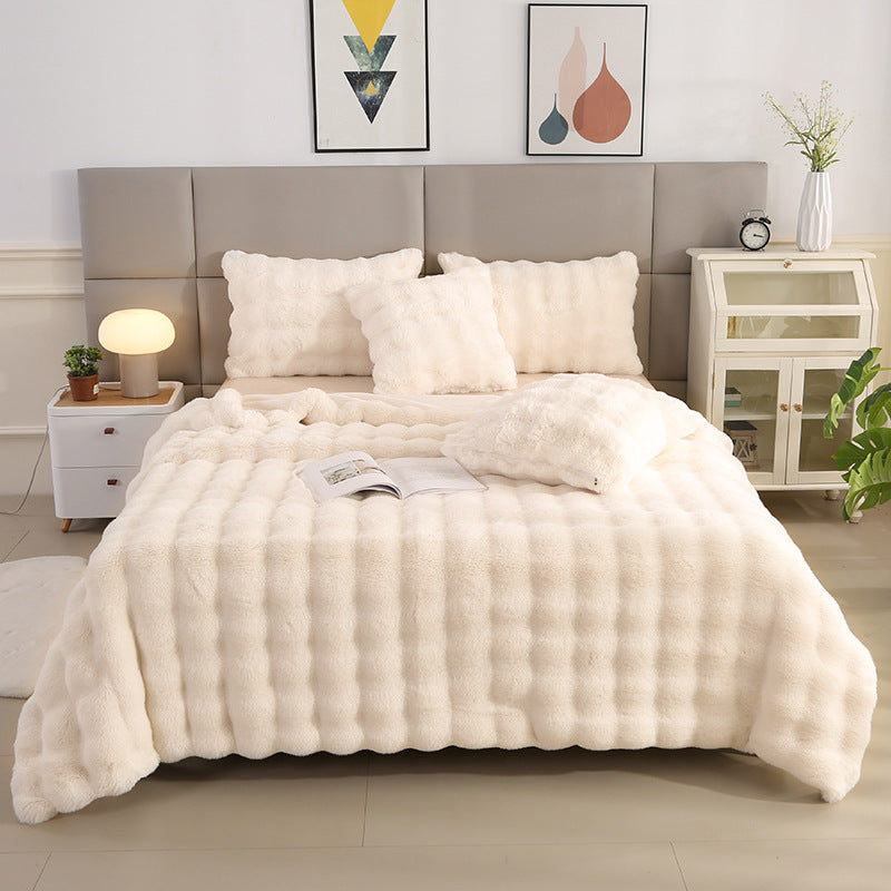 Rabbit Plush Sofa Blanket