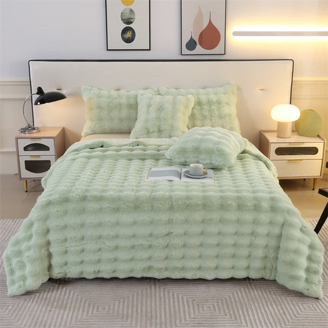 Rabbit Plush Sofa Blanket