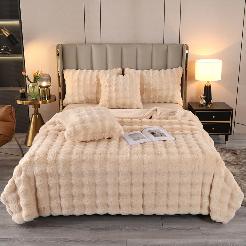 Rabbit Plush Sofa Blanket