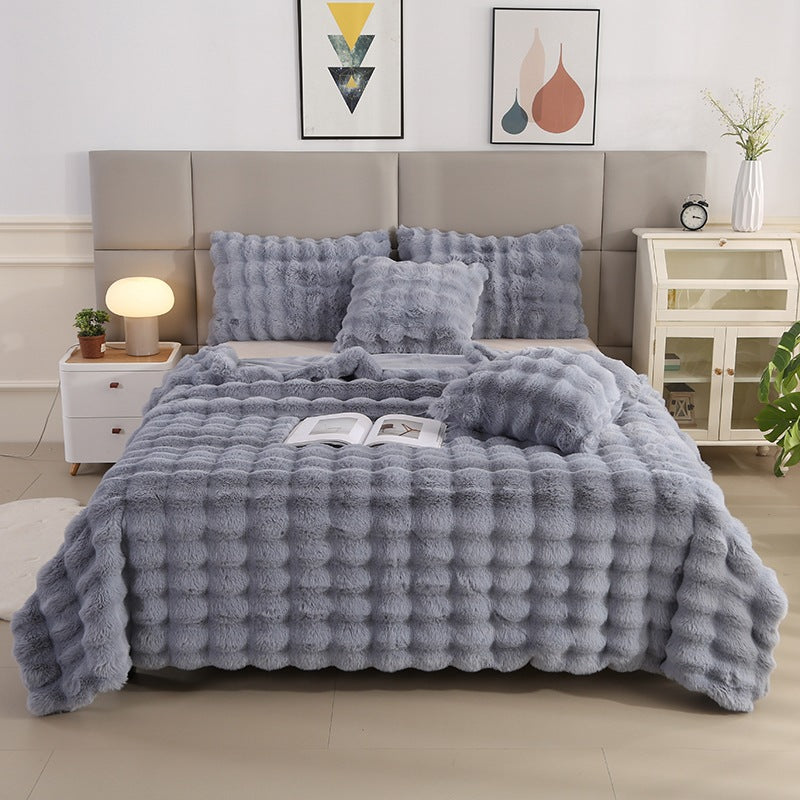 Rabbit Plush Sofa Blanket
