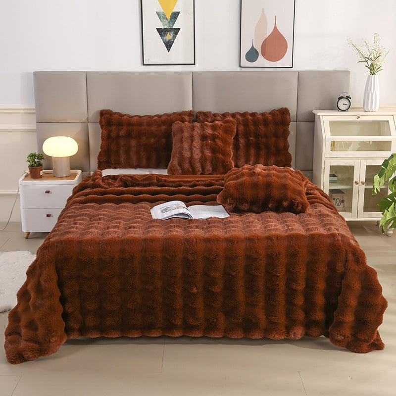 Rabbit Plush Sofa Blanket