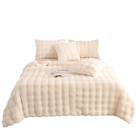 Rabbit Plush Sofa Blanket