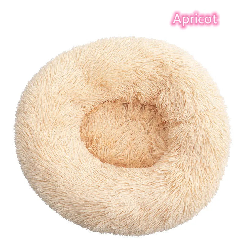 Plush Donut Cat Bed