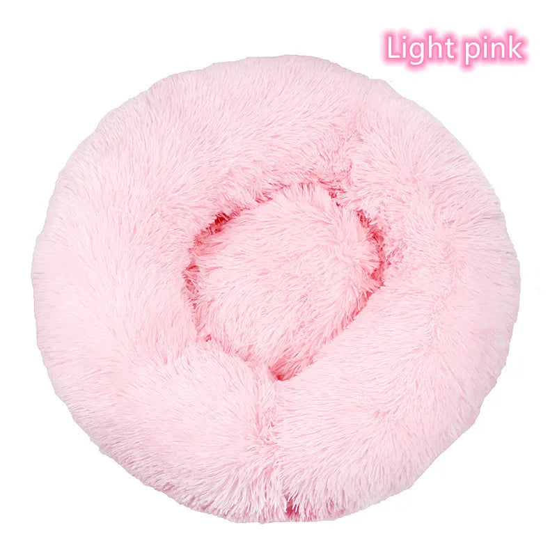 Plush Donut Cat Bed