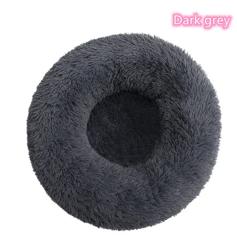 Plush Donut Cat Bed