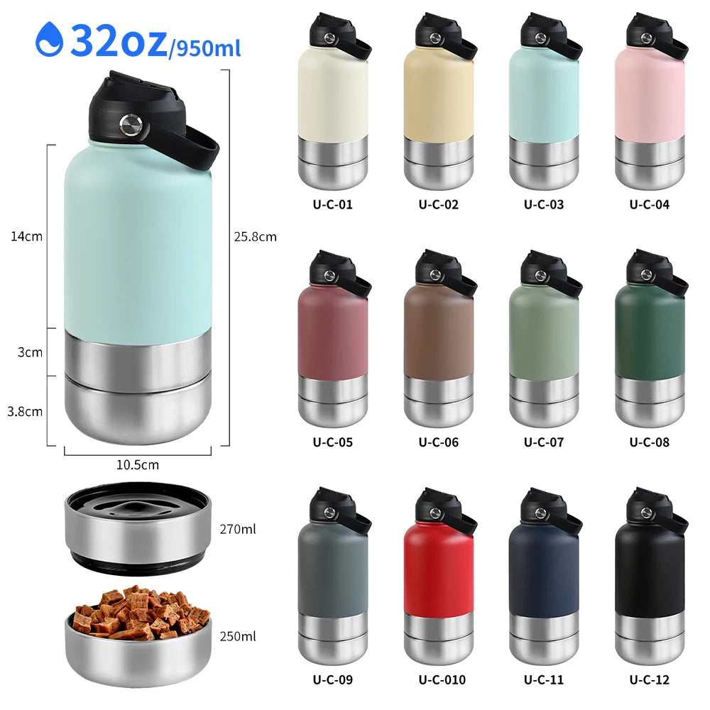 Portable 3 in 1 Pet Travel Bottle