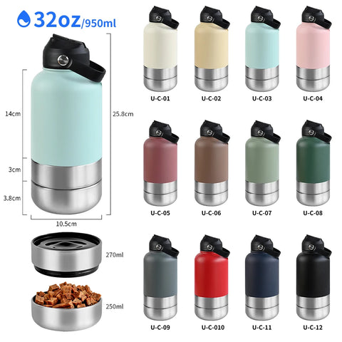 Portable 3 in 1 Pet Travel Bottle