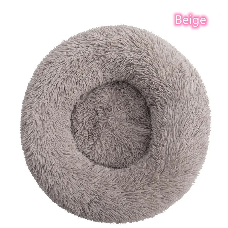 Plush Donut Cat Bed
