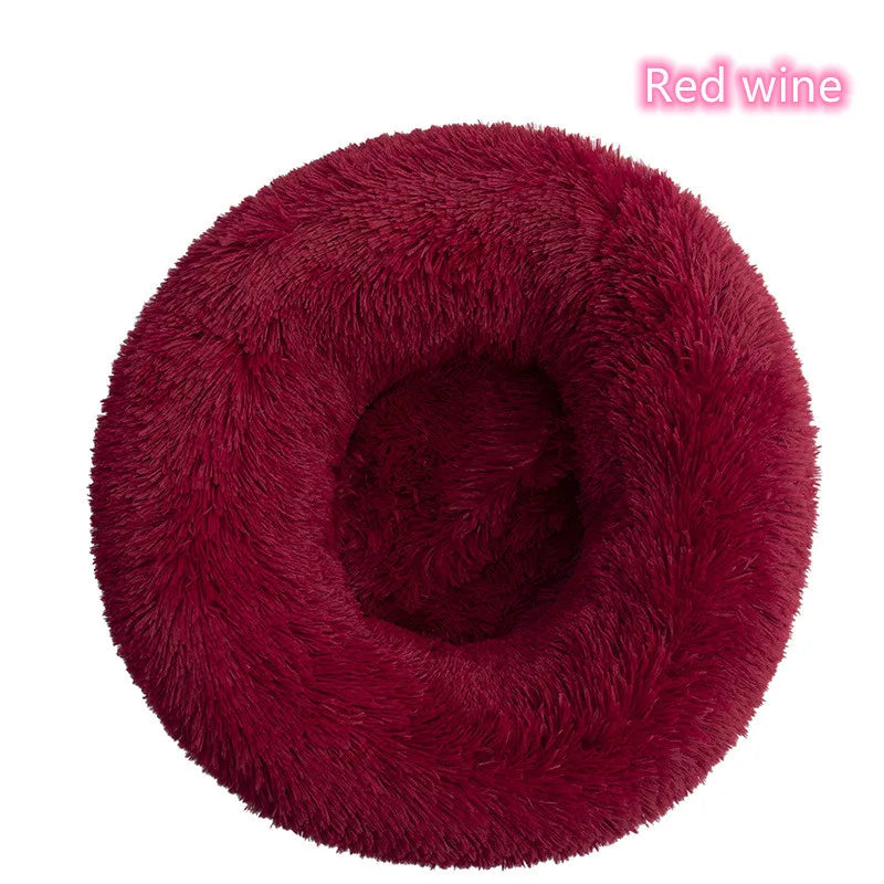 Plush Donut Cat Bed