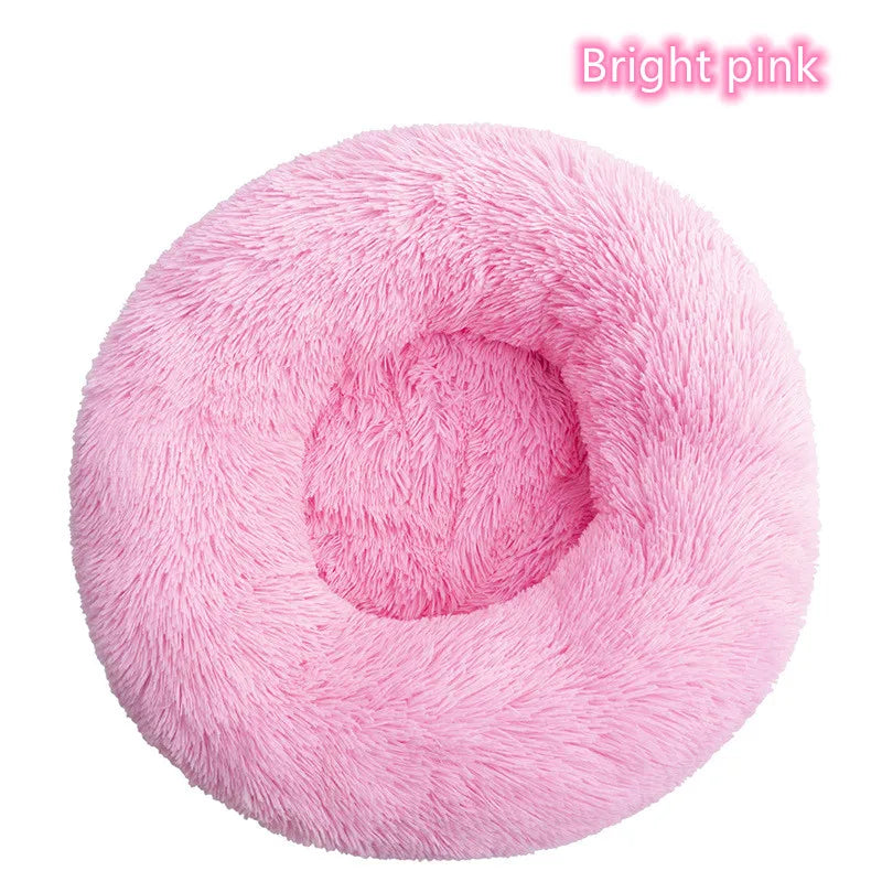 Plush Donut Cat Bed