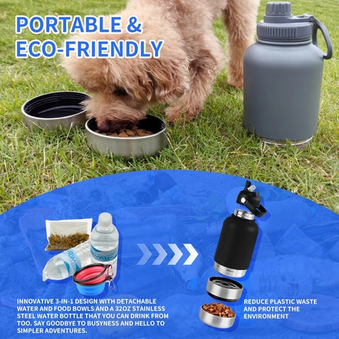 Portable 3 in 1 Pet Travel Bottle