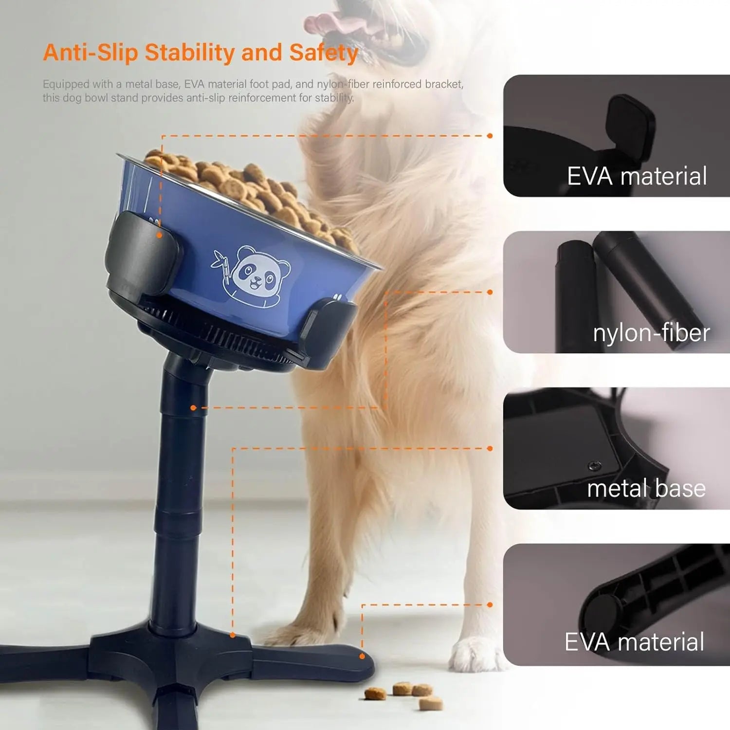 Adjustable Elevated Dog Bowl
