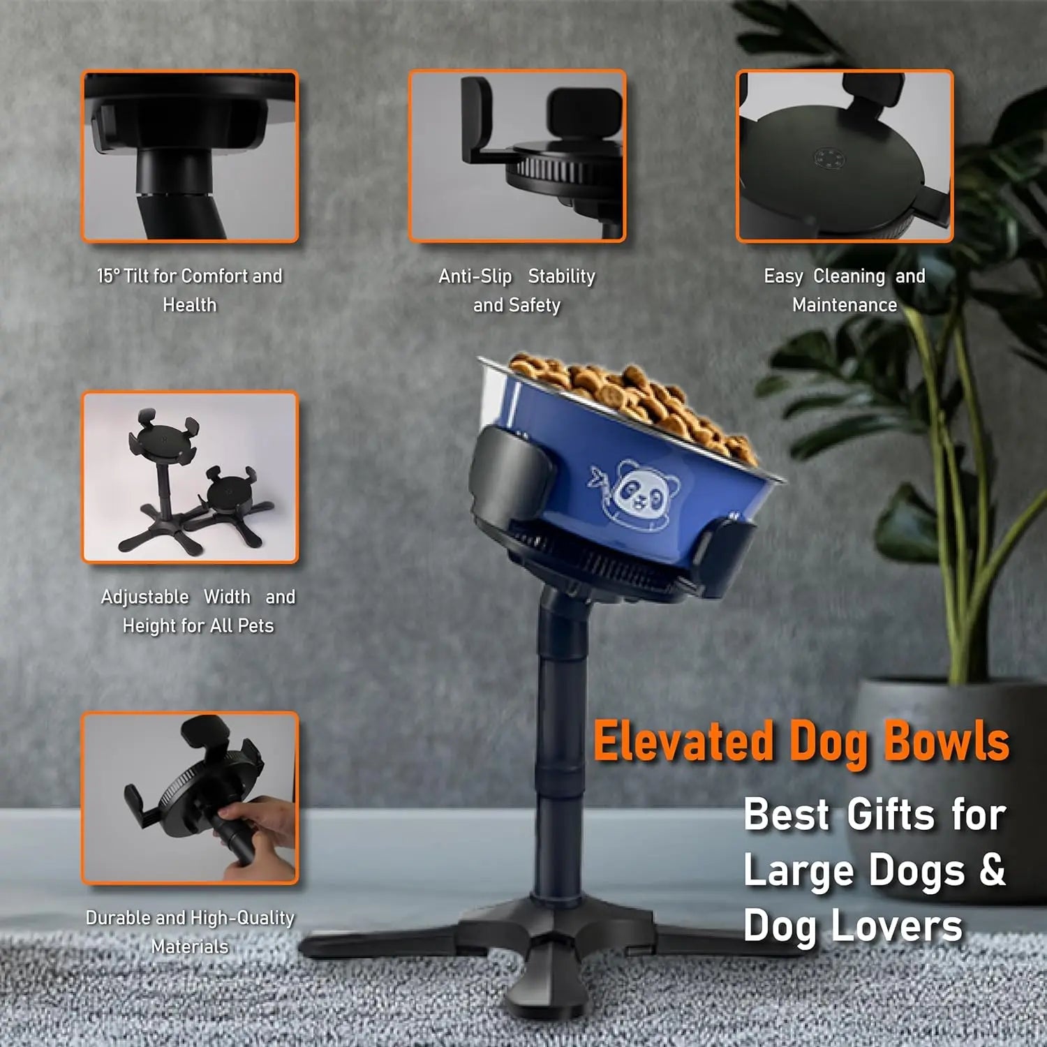 Adjustable Elevated Dog Bowl