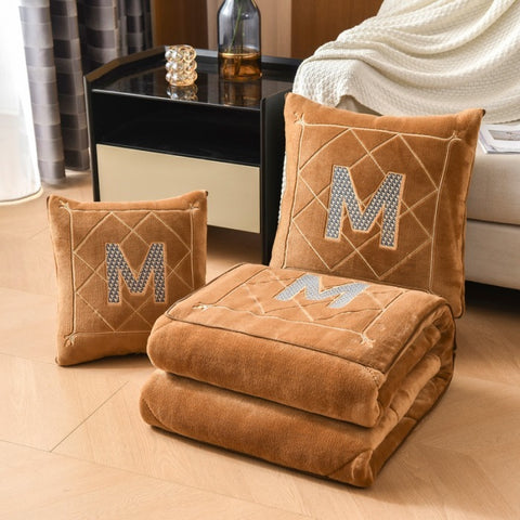 Milk Fiber Pillow Blanket