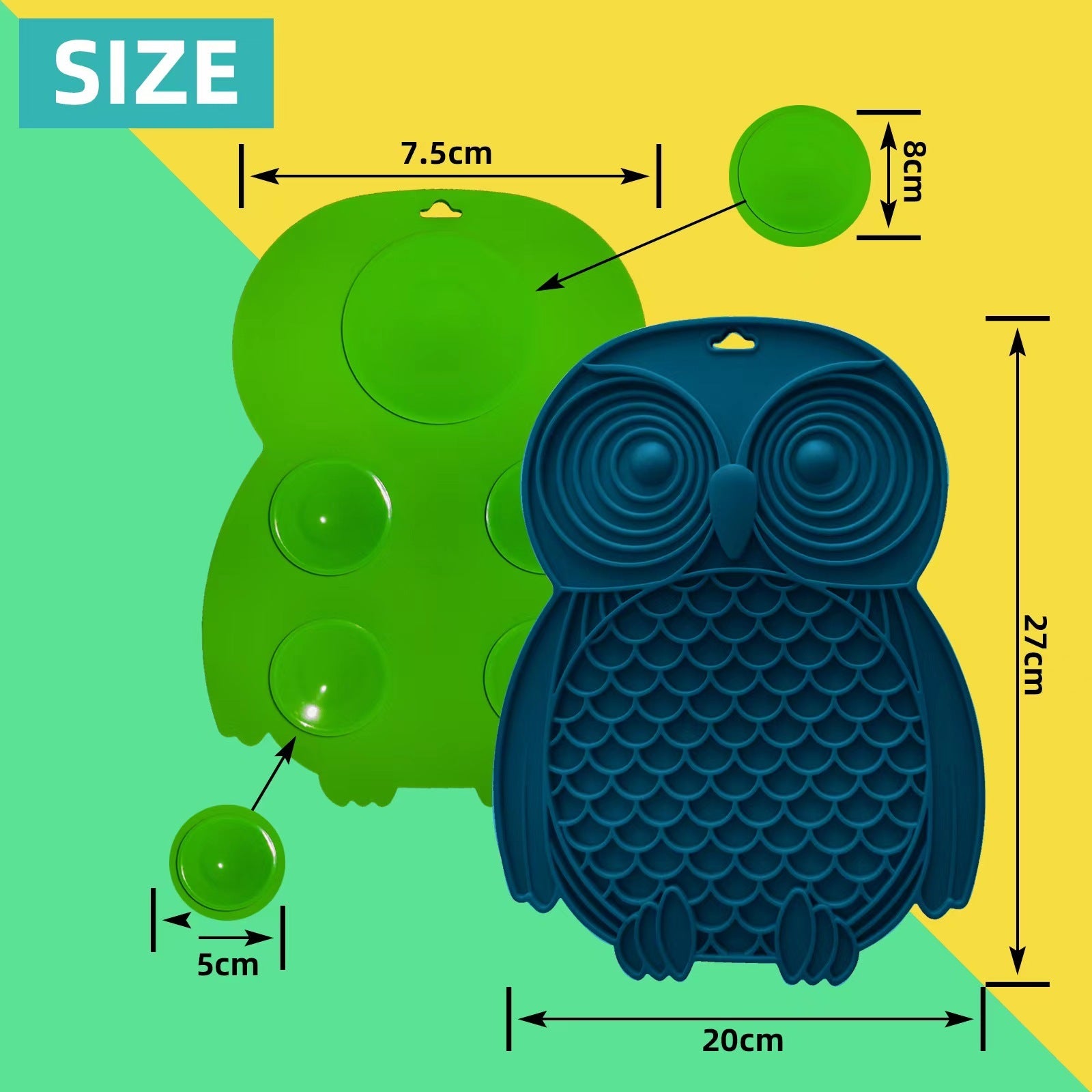 Owl Dog Licking Mat Pet Food Basin Tableware