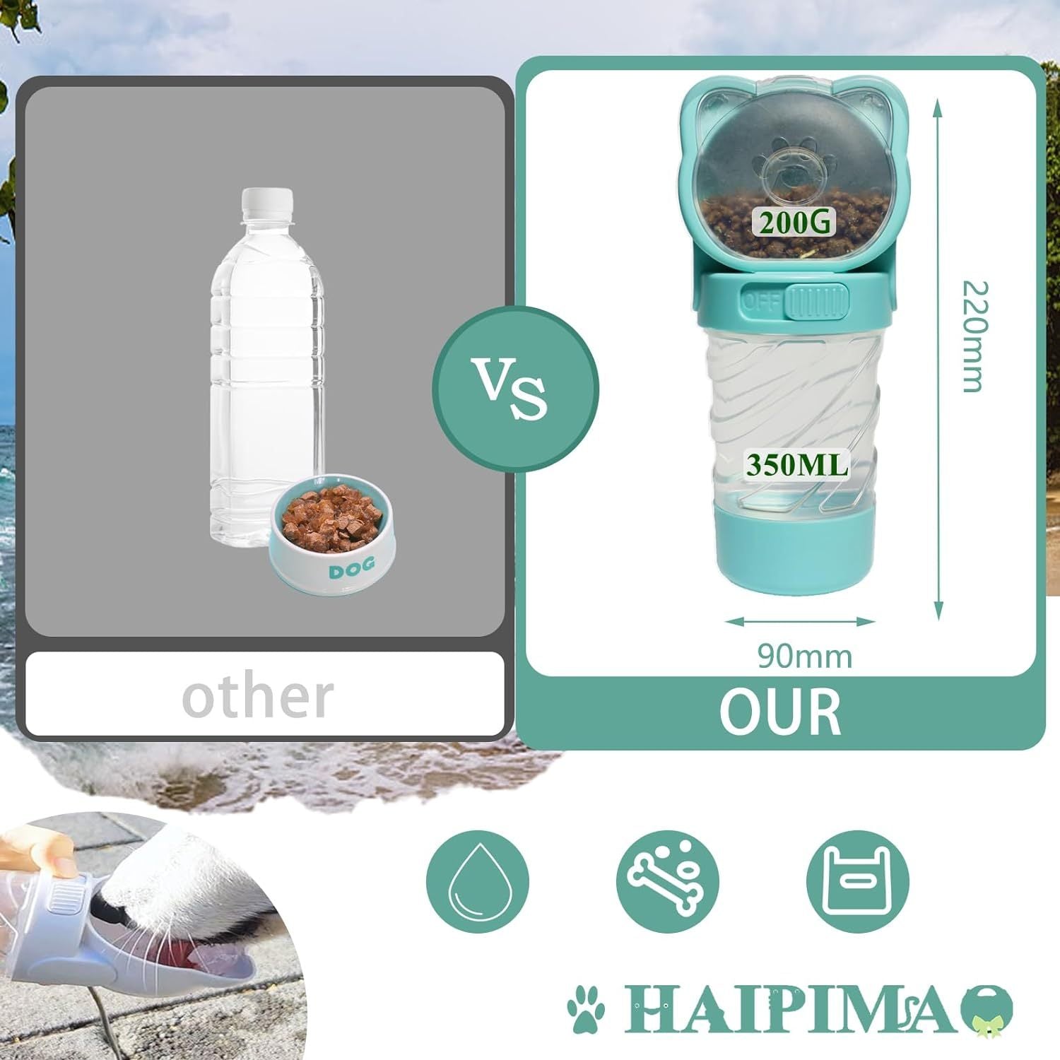 3-in-1 Pet Water Bottle